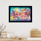 MASQUERADEパーティー，マルディグラスマスク，ダンス，音楽 ポスター (キッチン)