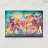 MASQUERADE，ダンス，ミュージックブラック，イエローブルーピンク 名刺 (裏面)