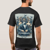 "Masquerade Beats: DJにインスパイアされた洗練されたデザイン" Tシャツ (裏面)