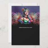 Masquerade Carnival Birthday milestone age 招待状 (裏面)