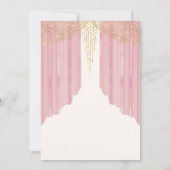 Masquerade Mask Blush Pink Quinceanera 招待状 (裏面)