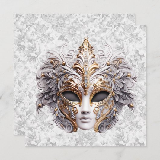 Masquerade Mask  Colored in Grays (正面/裏面)