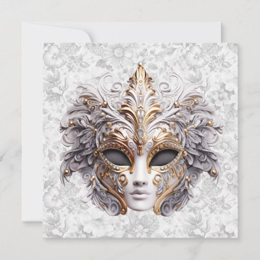 Masquerade Mask  Colored in Grays (正面)