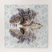 Masquerade Mask  Colored in Grays ジグソーパズル (横)