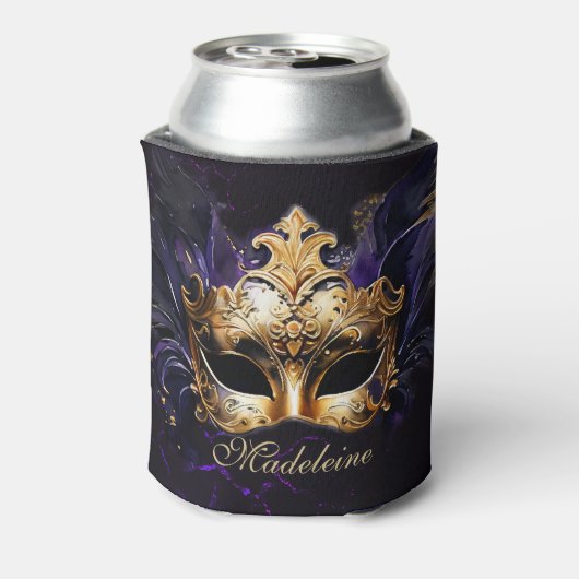 Masquerade Mask Gold Purple Dramatic Name Keepsake 缶クーラー (缶裏面)