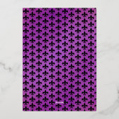 Masquerade Mask Mardi Gras 21st Birthday Party 箔招待状 (裏面)