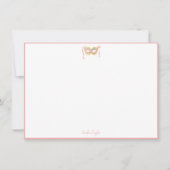 Masquerade Mask Pink Personalized Stationery ノートカード (正面)