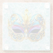 Masquerade  Mask  with the Golden Embellishments ガラスコースター (裏面)