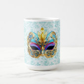 Masquerade  Mask  with the Golden Embellishments コーヒーマグカップ (中央)