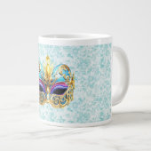 Masquerade  Mask  with the Golden Embellishments ジャンボコーヒーマグカップ (正面右)