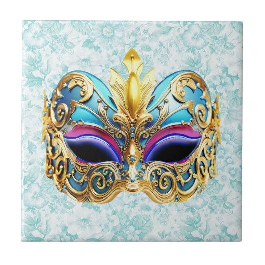 Masquerade Mask with the Golden Embellishments タイル (正面)