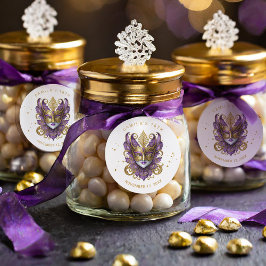 Masquerade Motif Sweet 16紫金ゴールドID1032 ラウンドシール