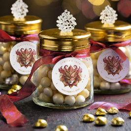 Masquerade Motif Sweet 16赤金ゴールドID1032 ラウンドシール