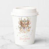 Masquerade MotifSweet sixteenバラ金ゴールドID1032 紙コップ (裏面)