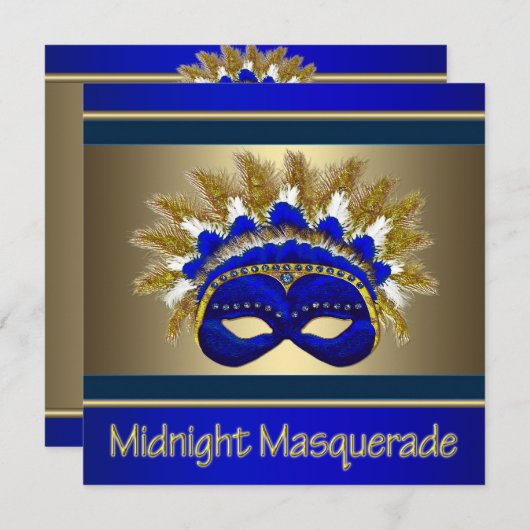 Masquerade Prom招待状 招待状 (正面/裏面)