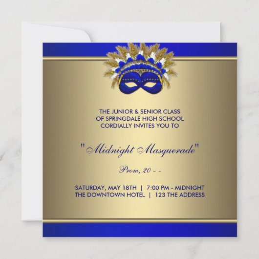 Masquerade Prom招待状 招待状 (裏面)