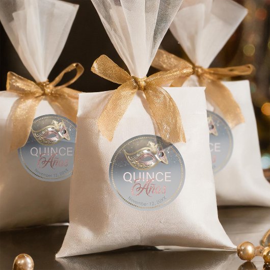 Masquerade Quince Anosバラ金ゴールドID1031 ラウンドシール