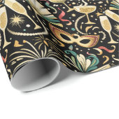 Masquerade Roaring Twenties New Year Pattern ラッピングペーパー (ロールコーナー)