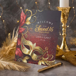 Masquerade Sweet 16 Welcome Red金ゴールドID1032 台座サイン