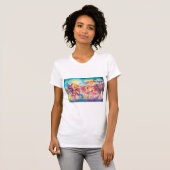 MASQUERADEBALL,マルディグラスマスク,ダンス,音楽 Tシャツ (正面フル)