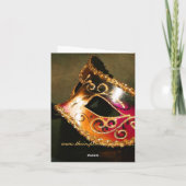 Masquradeの壮麗なマスクはメッセージカード感謝していしています サンキューカード (裏面)