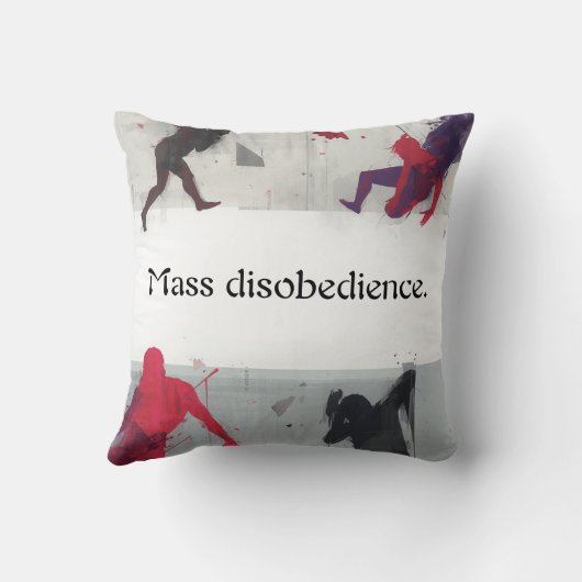 Mass disobedience. クッション (裏面)