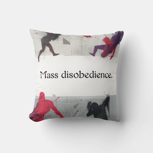 Mass disobedience. クッション (正面)