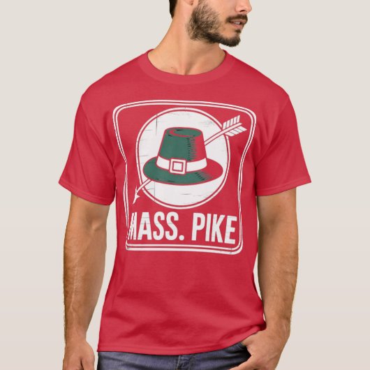 Mass Pike - Retro 1960s Massachusetts Tシャツ (正面)