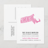 MASSACHUSETTS新しいアドレスを移動したNew Home ポストカード (正面/裏面)