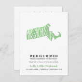 MASSACHUSETTS新しいアドレスを移動したNew Home ポストカード (正面/裏面)