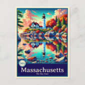 Massachusetts | Anime Style Cel Shaded Postcard ポストカード (正面)