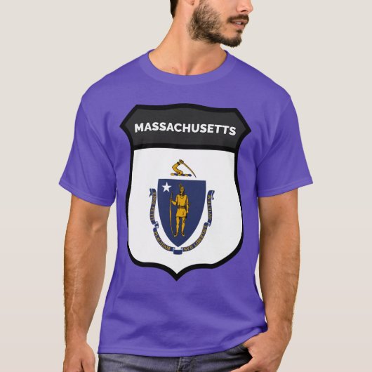 MASSACHUSETTS BADGE IV Oversized Tシャツ (正面)