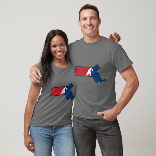Massachusetts Basketball USA Colors Tシャツ (ユニセックス)