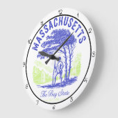 Massachusetts Bay State Minuteman  ラージ壁時計 (傾斜)