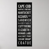 Massachusetts Bus Poster - Cape Cod ポスター (正面)