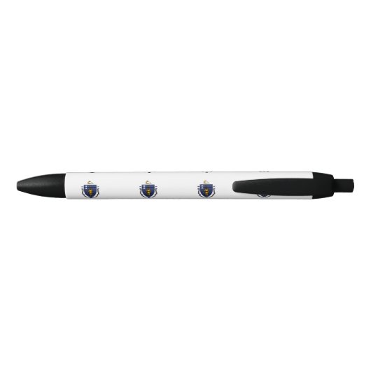 Massachusetts Flag 黒ボールペン (裏面)