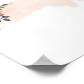 Massachusetts Floral Watercolor State ポスター (角)