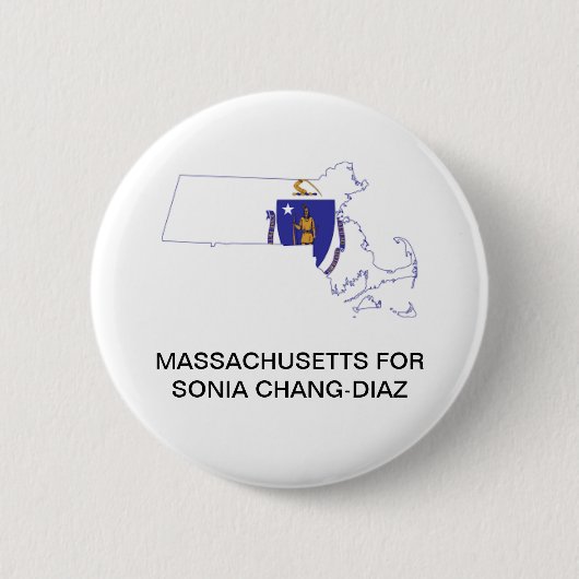 MASSACHUSETTS for SONIA CHANG-DIAZガバナーボタン 缶バッジ (正面)
