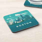 Massachusetts Night Cityscape | Boston City コースター (左側)