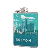 Massachusetts Night Cityscape | Boston City フラスク (左)