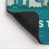 Massachusetts Night Cityscape | Boston City マウスパッド (コーナー)