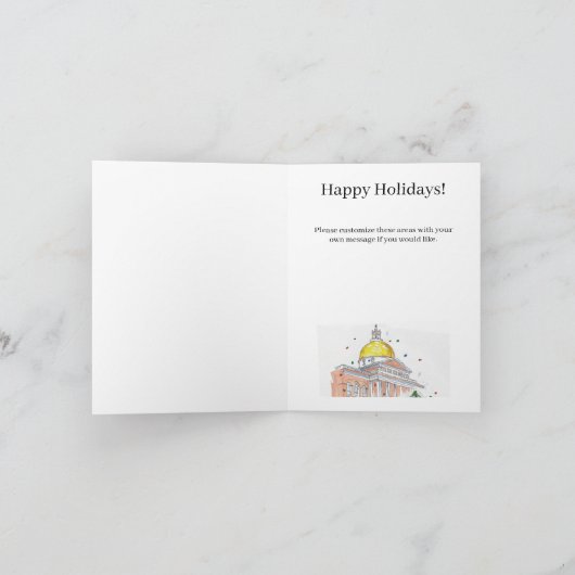 Massachusetts State House Holiday Card カード (内部)
