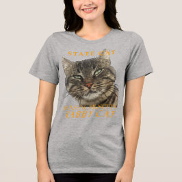 Massachusetts Territory Cat The 魅力的 Tabby Cat トライブレンドＴシャツ