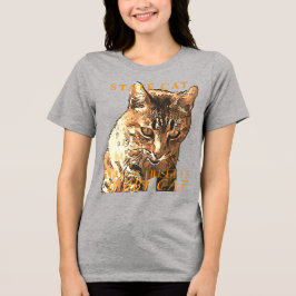Massachusetts Territory Cat The Cute Tabby Cat トライブレンドＴシャツ
