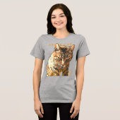 Massachusetts Territory Cat The Cute Tabby Cat トライブレンドＴシャツ (正面全面)