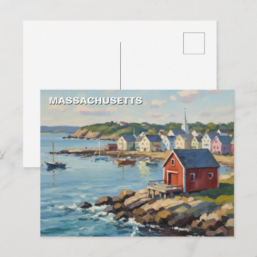 Massachusetts Travel ポストカード (正面/裏面)