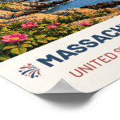 Massachusetts USA – Vintage Travel Poster ポスター (角)