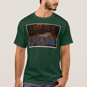Massachusetts Vintage Travel Postcaからの挨拶 Tシャツ