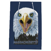 MassachusettsEagleの終わり ミディアムペーパーバッグ (裏面)