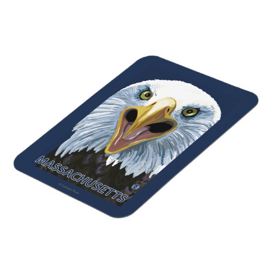 MassachusettsEagle Up Close マグネット (左側)